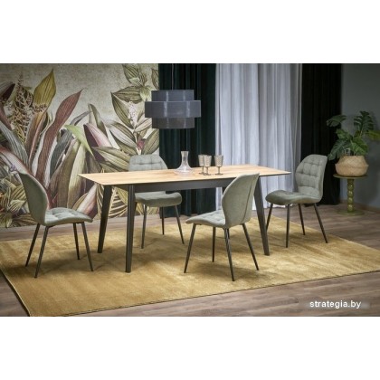 Halmar Gulian раскладной 140-180/90/76 (дуб вотан/черный)