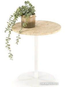 Журнальный столик Halmar Traverso S (травертин/белый)