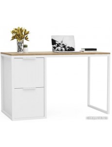 Стол Crafto Курт Лофт 01 120x60x75 (белый/золотистый дуб)