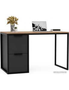 Стол Crafto Курт Лофт 02 120x60x75 (графит/золотистый дуб)