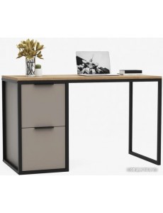 Стол Crafto Курт Лофт 03 120x60x75 (латте/золотистый дуб)