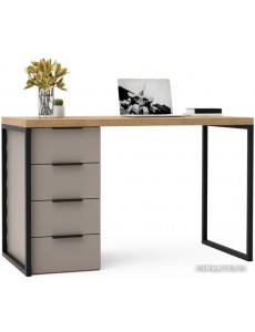 Стол Crafto Кихот Лофт 03 120x60x75 (латте/золотистый дуб)