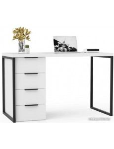 Стол Crafto Кихот Лофт 05 120x60x75 (белый/черный)