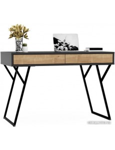 Стол Crafto Лорд Лофт 02 120x60x78 (графит/золотистый дуб)