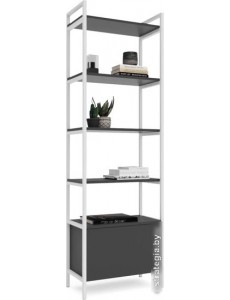 Стеллаж Crafto Бонд Мини Лофт 04 600x320x1900 (белый/графит)