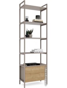 Стеллаж Crafto Бонд Мини Лофт 05 600x320x1900 (латте/дуб)