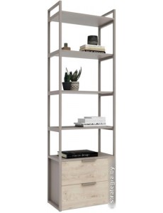 Стеллаж Crafto Квентин Мини Лофт 07 600x320x1900 (латте/каштан)