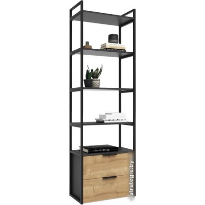 Crafto Квентин Мини Лофт 08 600x320x1900 (графит/дуб)