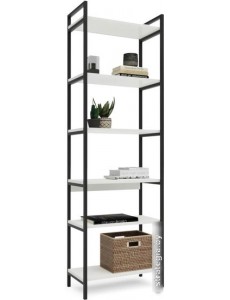 Стеллаж Crafto Симпл Лофт 09 600x320x1900 (черный/белый)