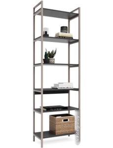 Стеллаж Crafto Симпл Лофт 11 600x320x1900 (латте/графит)