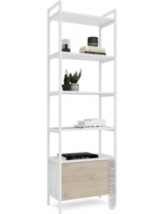 Стеллаж Crafto Бонд Мини Лофт 03 600x320x1900 (белый/каштан)