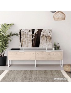 Тумба Crafto Рокки 04 1500x380x470 (белый/каштан)