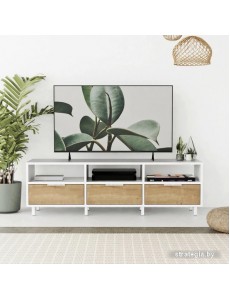 Тумба Crafto Агата 02 1500x380x470 (белый/дуб)