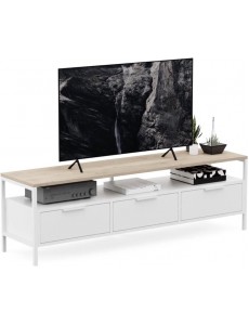 Тумба Crafto Фрида 03 1540x400x470 (белый/каштан)