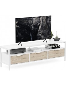 Тумба Crafto Фрида 04 1540x400x470 (белый/каштан)