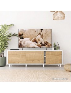 Тумба Crafto Анри 02 1500x380x470 (белый/дуб)