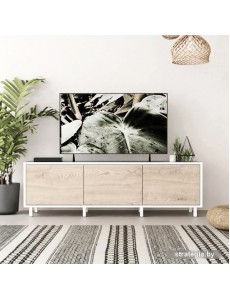 Тумба Crafto Анри 03 1500x380x470 (белый/каштан)