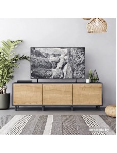 Тумба Crafto Анри 07 1500x380x470 (графит/дуб)