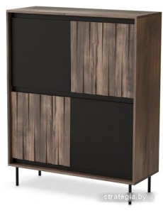 Комод Halmar Swing KM-2 (орех/черный)