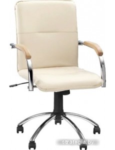 Кресло ПМК Самба КС 2 PMK 000.458 (пегассо бежевый/локти дерево светлое)