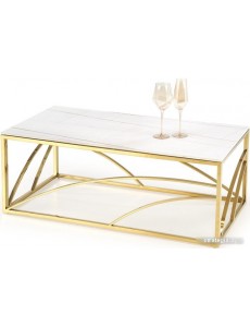 Журнальный столик Halmar Uuniverse 3 (белый мрамор/золотой)