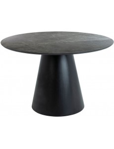 Журнальный столик Signal Angel 120 ANGELSZC (эффект серого мрамора/черный мат, d120)