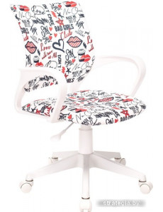 Компьютерное кресло Бюрократ Burokids 1W 1920815 (мультиколор красные губы/пластик белый)