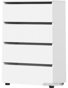 Комод NN мебель Токио 4 ящика 00-00106109 (белый текстурный)