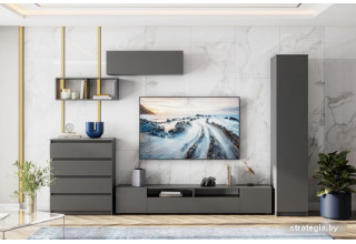 Шкаф-пенал NN мебель Денвер 00-00111579 (графит серый)