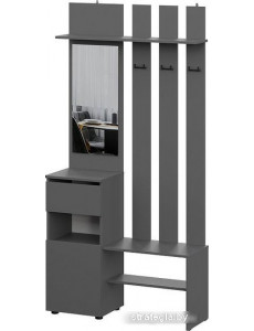 Горка NN мебель Денвер с зеркалом (графит серый)