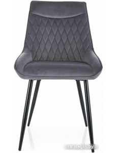 Стул Signal Agat Velvet Bluvel 14 (темно-серый/черный)
