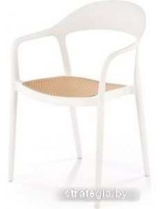 Стул Halmar K530 (белый/натуральный)