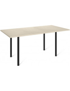 Кухонный стол Sheffilton SHT-TU66/120/80 МДФ (черный/ассаль)