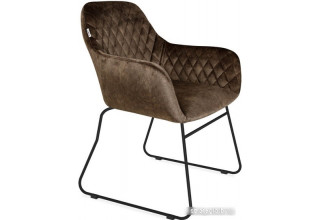 Стул с подлокотниками Sheffilton SHT-ST38/S167 (кофейный трюфель/черный муар)