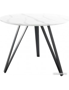 Кухонный стол Signal Tetis TETISBC100 (белый мрамор/черный матовый)