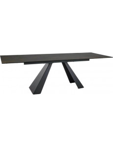 Кухонный стол Signal Salvadore ceramic SALVADOREBROC160 (коричневый/черный матовый)