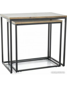 Журнальный столик Signal Doblo (2 шт, дуб артизан/черный)