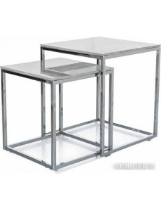 Журнальный столик Signal Gloria II (2 шт, белый мрамор/хром)