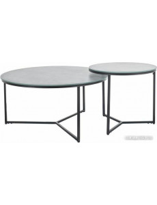 Журнальный столик Signal Palermo II (2 шт, серый мрамор/черный)