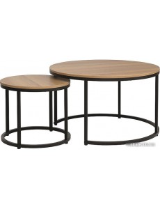 Журнальный столик Signal DION (2 шт., дуб/черный)