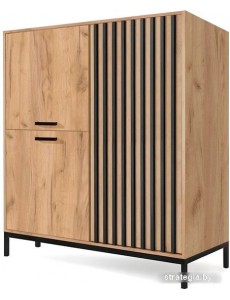 Комод Halmar Lamino KM-2 (дуб крафт/черный)