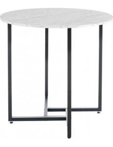 Кухонный стол Signal Alto II ALTOIIBMAC80 (белый мрамор/черный)