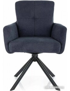 Стул с подлокотниками Signal Basil Vardo 89 (чернильный/черный)