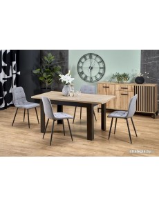 Кухонный стол Halmar Bagio раскладной 120-160/80/77 (дуб артизан/черный)