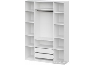 Шкаф распашной Mio Tesoro К "ШК 5" 00-00111101 (белый текстурный, 1600)