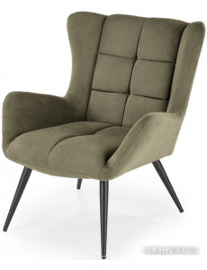 Интерьерное кресло Halmar Byron (оливковый/черный)