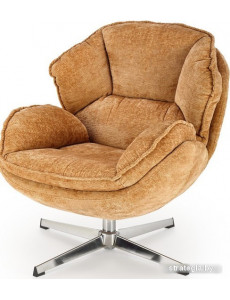 Интерьерное кресло Halmar Guido (горчичный/хром)