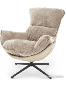 Интерьерное кресло Halmar Lobster (бежевый/черный)