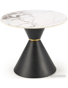Журнальный столик Halmar Goretti S (белый мрамор/черный)