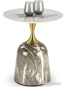 Журнальный столик Halmar Rosa (белый мрамор/серый мрамор/золотой)